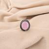 Rose Chalcedony Gemstone 925 Sterling Silver Jewelry Handmade Oval Shape Ring RR-62-17