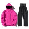 Мужской и женский лыжный костюм для улицы, зимний теплый костюм для сноуборда, водонепроницаемый, ветрозащитный, комплект куртки и брюк для катания на лыжах, большой размер, дышащий, утепленный сноубордический костюм