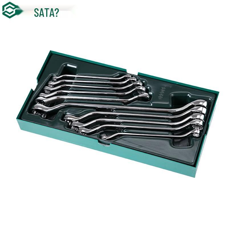 SATA 09905 Набор из 10 двусторонних рожково-накидных ключей, полностью полированный