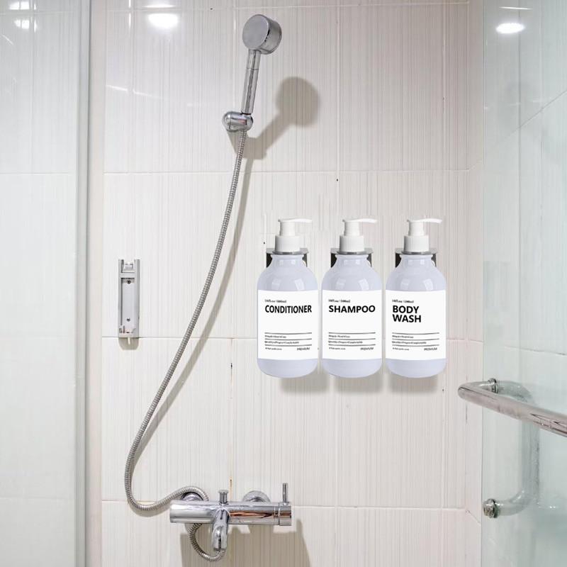 500 мл Белый лосьон Бутылка для настенного крепления для душа Бутылки для мыла с этикетками Диспенсеры для мытья тела для ванной комнаты, кухни, раковины