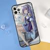 Чехол для телефона Genshin Impact Кэцин Для iPhone 16 Pro Max 12 13 Mini 11 14 15 Pro Max XR 16 15 Plus 16e Защитный корпус