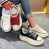 Женские однотонные кроссовки, прогулочные туфли на платформе с мягкой подошвой на шнуровке, универсальные туфли с низким берцем