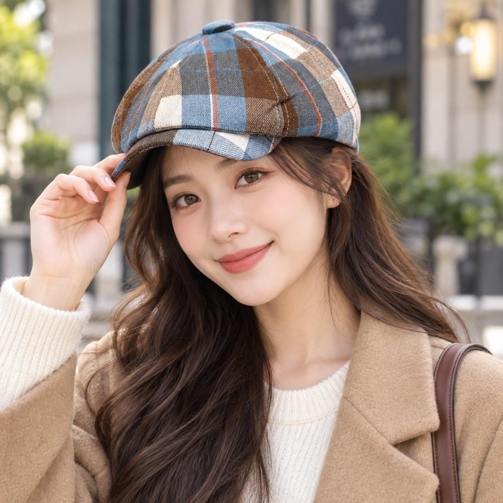 Short Brim Artist Painter Hat Thin Lightweight Newsboy Cap Fashion Octagonal Cap Travel