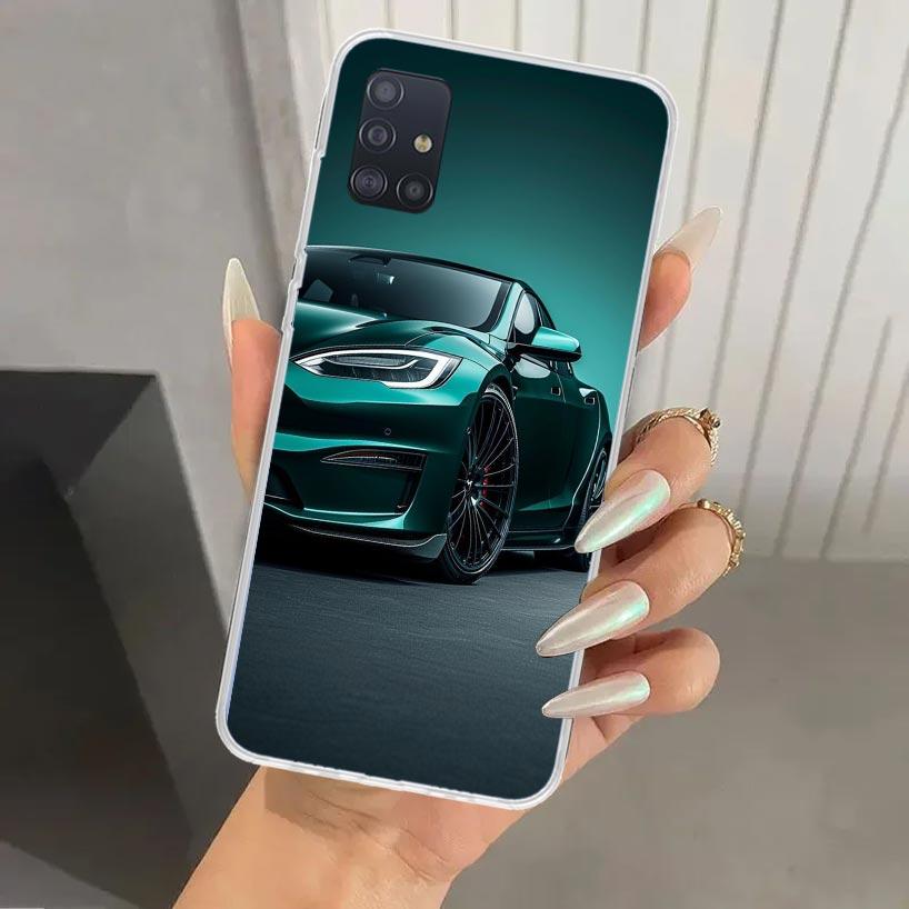 Чехол для телефона Electric Car M-Model S 3 для Samsung Galaxy A52 A32 A22 A12 A02S A50S A30S A10S Note 20 Ultra 10 Plus S10 A31 A20 A71