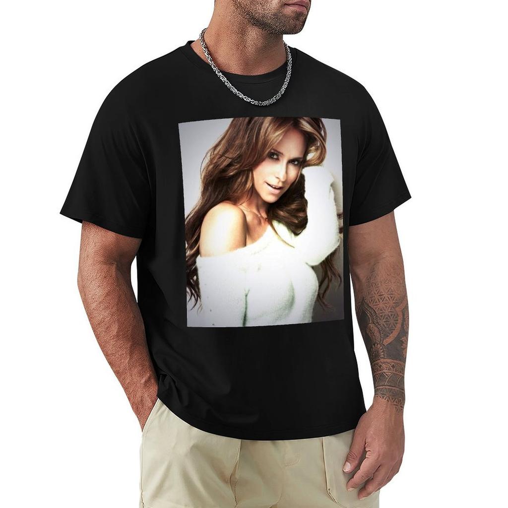 Jennifer Love Hewitt Album Tshirt Daily Wear Plain Short Sleeve Shirt