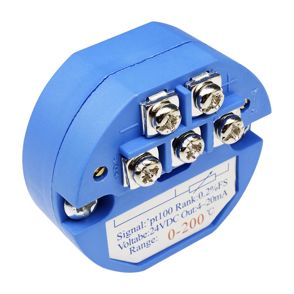 PT100 Type to 4-20mA 0-200 Degrees temperature sensor transmitter RTD DC 24V Thermal Resistance Temperature Transmitter