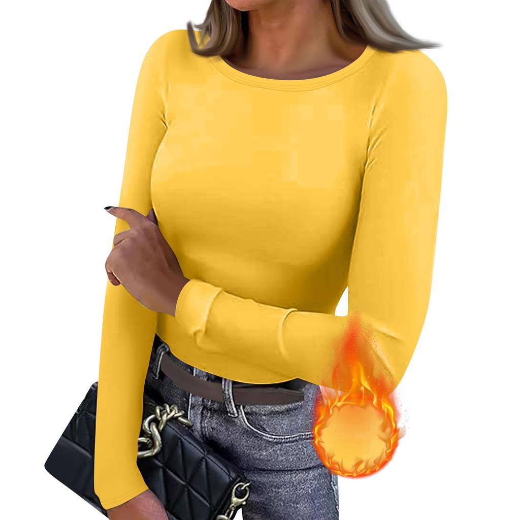 Женская осенне-зимняя футболка с зауженным низом, модный повседневный однотонный свитер с V-образным вырезом и длинными рукавами