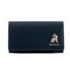 Authentic Paul Smith Marquetry Stripe Rabbit Navy 5-Key Case, Leather, (No Personalization)