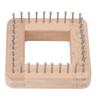 Mini Square Knitting Tool with Hooks Wooden Crochet Board for Weaving Mat Hairband Blanket Sock