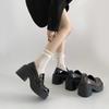 Retro Platform Small Leather Shoes Women's British Style Single Shoes Outer Wear 2025 New Autumn and Summer Versatile Thick Heel Loafers Shoes
