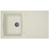 Arena Single Bowl + 1 Drainer Built-in Kitchen Sink - Resin - 86 X 50 Cm - White