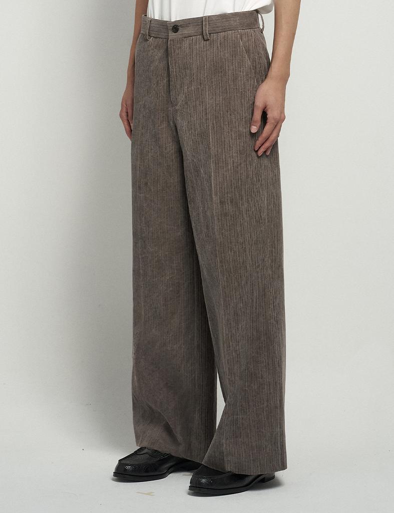 JUAN HOMME Corduroy Wide Trousers (Khaki)