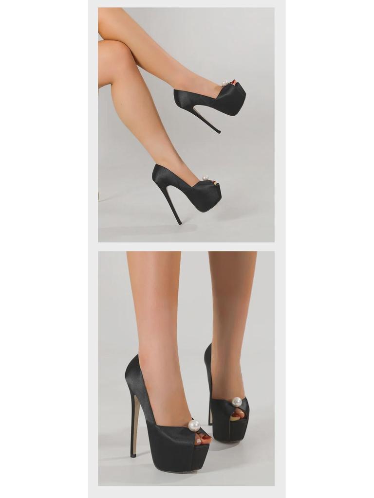 Стильные босоножки на платформе Stiletto Pearl – сексуальная водонепроницаемая обувь на высоком каблуке для женщин