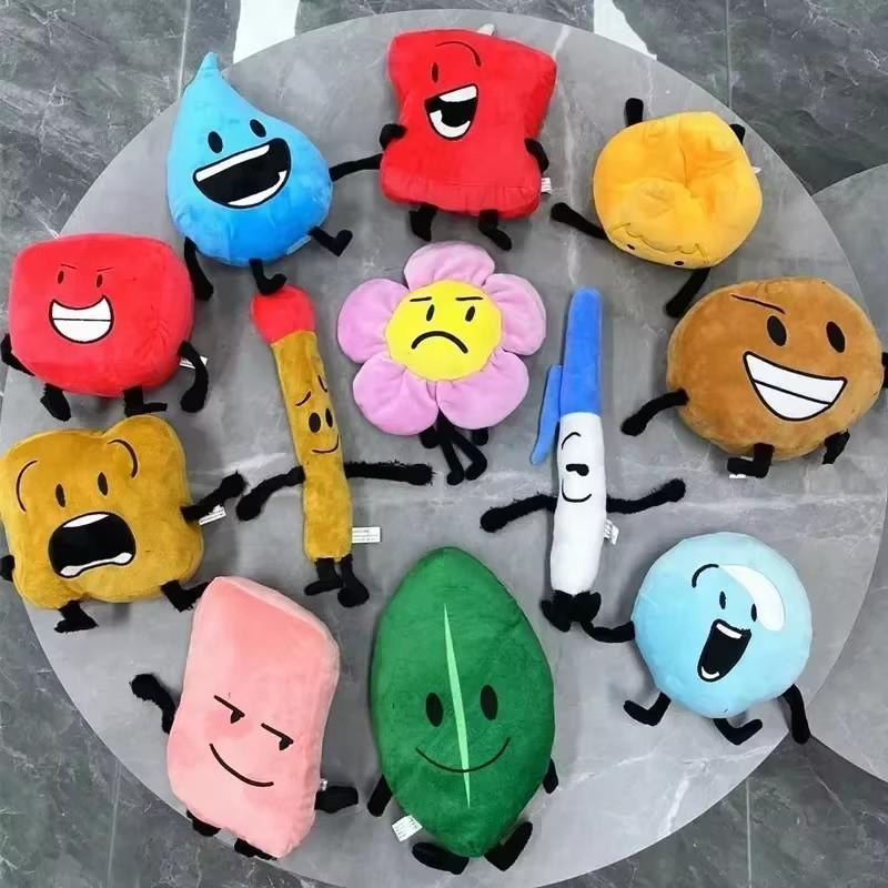 Новое поступление BFDI Битва за Остров Мечты Плюшевая Игрушка 70 Набитая Кукла Мягкое Животное X Номер Блинц Блок Маркер Степлер Картофель Фри