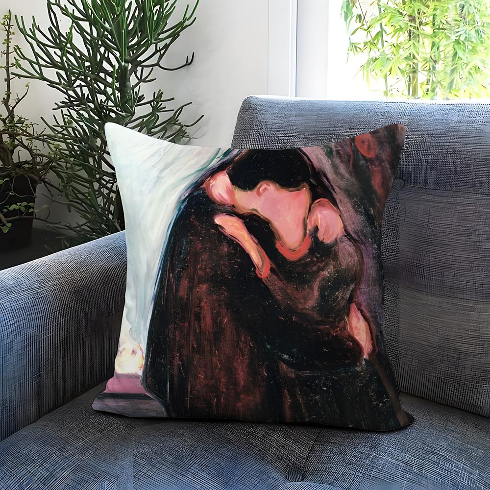 Stylish Eedvard Munchied Cushion Cover Comfortable Reversible Pillow Cover Ideal for Car Sofa Bedroom Beyond