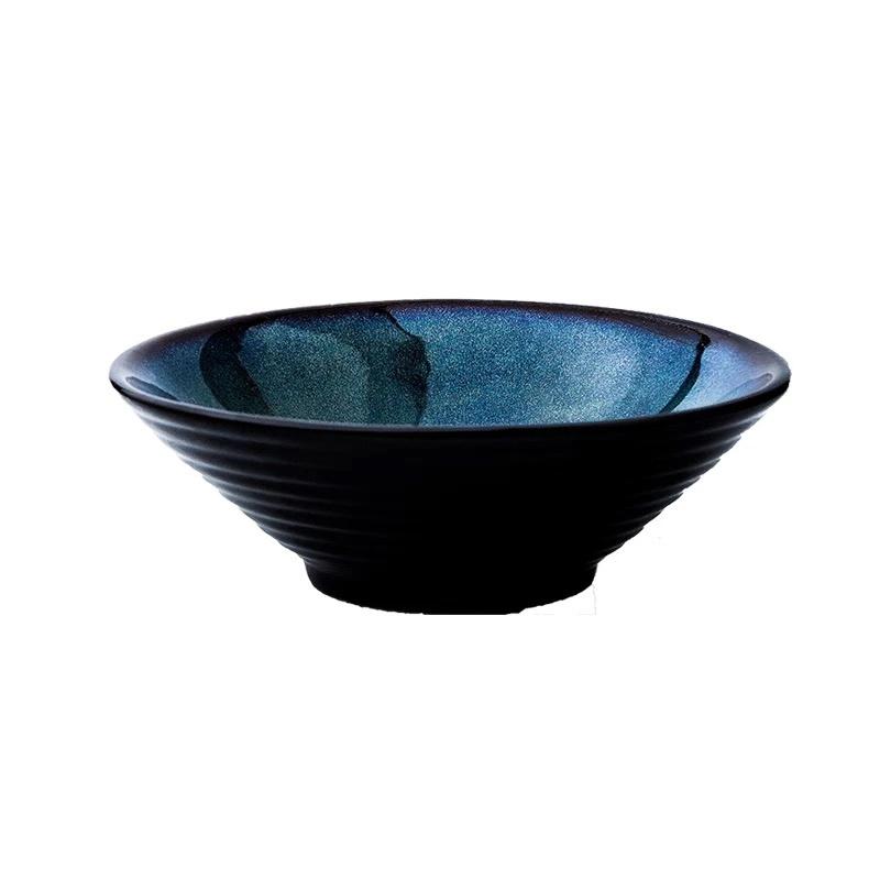 Японская печь для смены миски для лапши рамэн, бытовая под глазурованной кухонной посудой, миска для салата, супа, большая миска для риса, набор столовой посуды