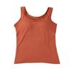 Women's Modal Sports Vest with Built-in Bra and Chest Pad - No Steel Ring, Anti-Exposure Design