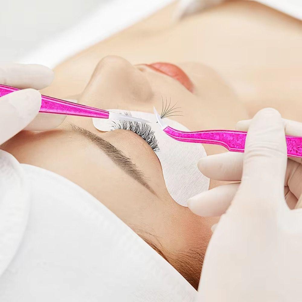 Ice Flower Texture Eyelash Extension Tweezers Ombre Color Precision Tweezers Salon Use