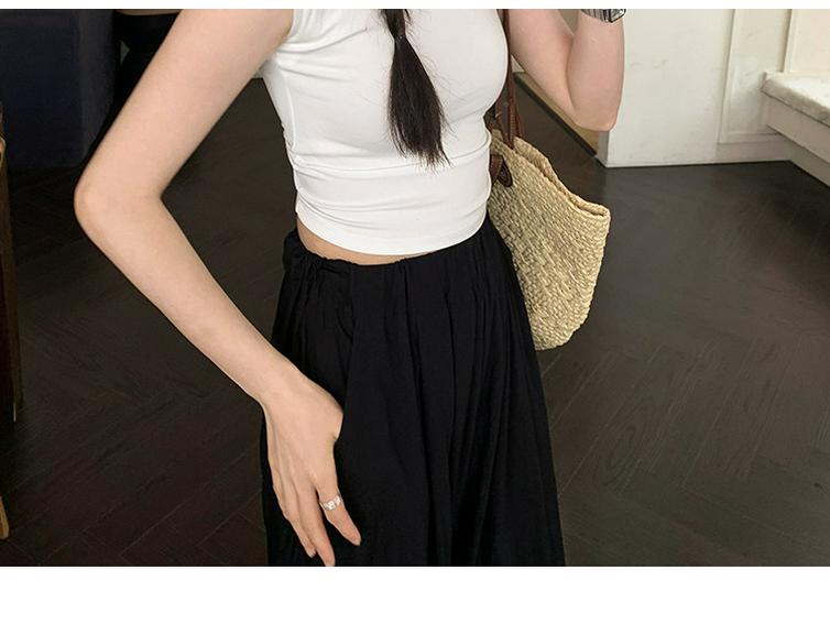 Женская облегающая футболка с открытой спиной: Летний, без рукавов, с полувысоким воротником, стиль 'hot girl'