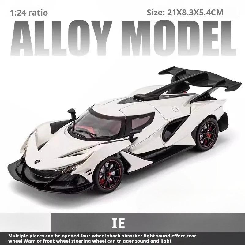 1:Масштаб 1:24 Игрушки Модель Спортивного Автомобиля Из Сплава Литье Под Давлением Украшение Суперкары Открывающиеся Двери Амортизация Звук Свет Для Детей Подарок