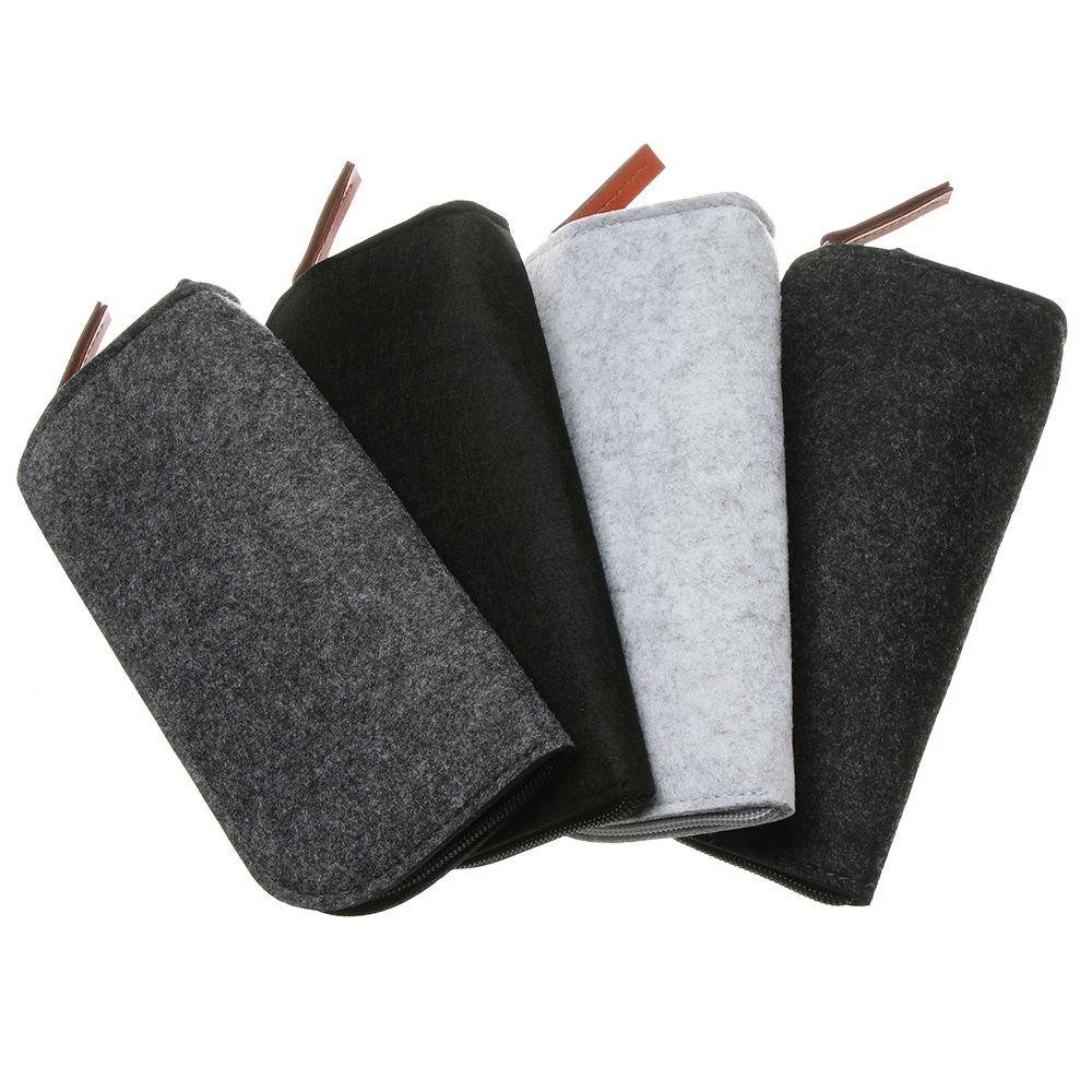 Wool Felt Cloth Zipper Eyeglasses Pouch Portatives Protector Sunglasses Case Box Glasses Case Bag