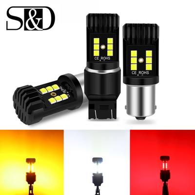 1 шт. PY21W LED 1156 BAU15S 1157 BAY15D P21/5W LED T20 7443 W21/5W Лампа 12SMD 3030 Автомобильный Поворотник Стоп-сигнал Задний ход Автолампа