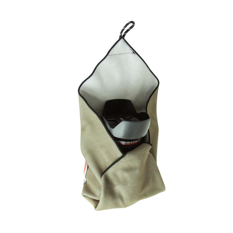 Защитная обертка-подкладка для объектива зеркальной камеры, лоскутное шитье, цвет милитари-зеленый, с липучкой