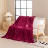 New Luxury Jacquard Taffy Fleece Blanket Solid Color Multi Use Throw for Sofa Office Nap Air Conditioning