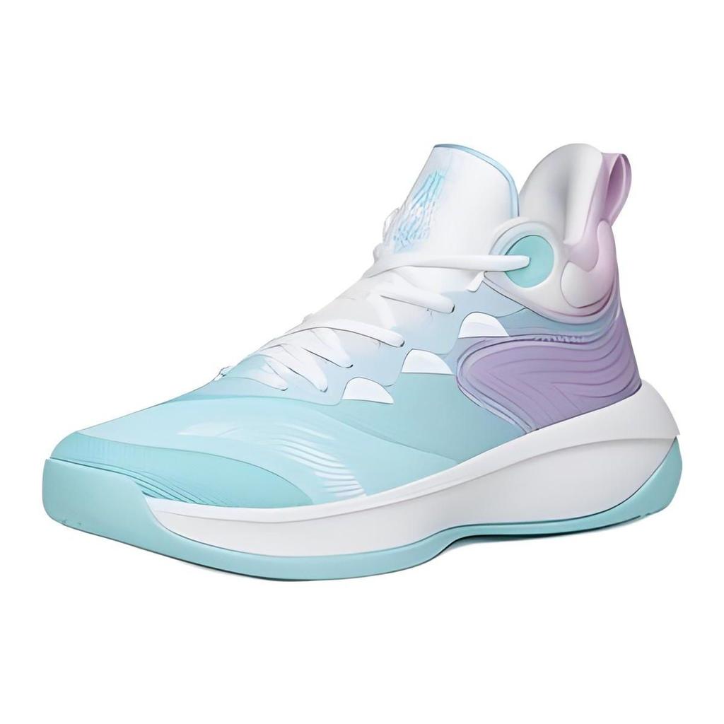 Anta Баскетбольные кроссовки Tiger Roar Shock Absorbing Non-Slip, износостойкие, среднего размера, мужские баскетбольные кроссовки Blue Purple 112211601Q-6