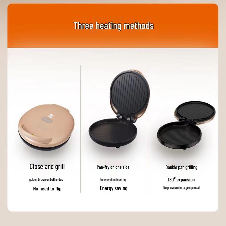 Joyoung Multi-functional Double-Sided Electric Griddle with Independent Temperature Control and Deepened Baking Pan