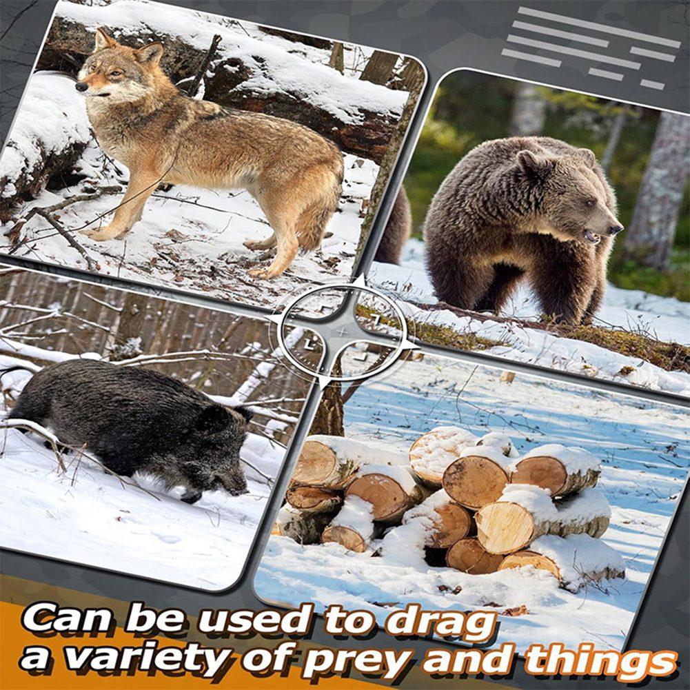 Грузоподъемность 500 фунтов Ледовый рыболовный санки Эффективная транспортировка добычи Толщина 1,2 мм Композитный материал Размер 72,8 x 22,8 дюйма