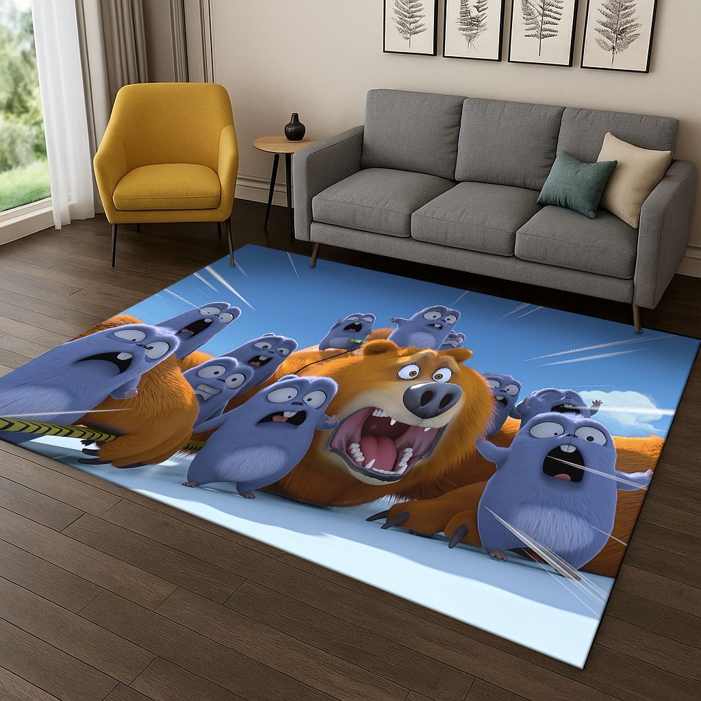 3D ковер Мультяшный ковер Гриззи и лемминги для спальни, гостиной, дивана, домашнего декора, коврик для игровой зоны детей, нескользящий коврик для пола, подарок