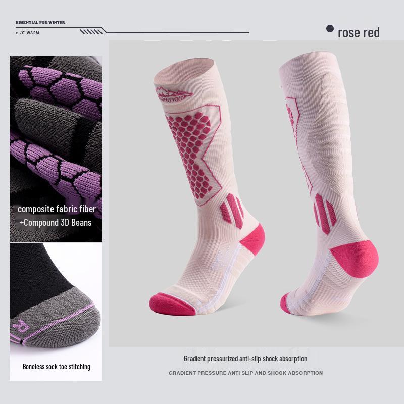 Унисекс Термокомпрессионные лыжные носки - Нескользящие, Быстросохнущие, Дышащие и Влагоотводящие для Активного отдыха