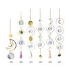 Crystal Star Hexagon Diamond Prisms Sun Catchers Hanging Rainbow Chaser for Window Curtain Pendant Wind Chimes Home Garden Decor