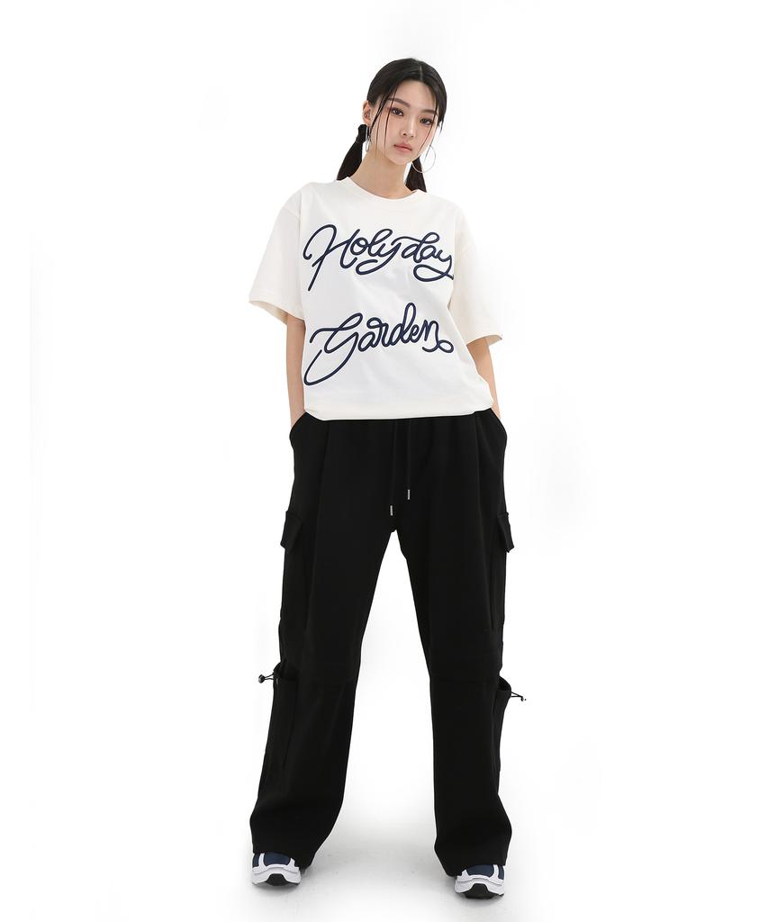 UNLC Wide Cargo String Pocket Pants Black