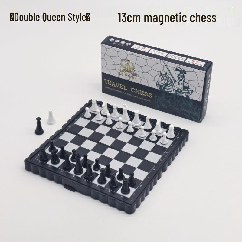 Compact Folding Magnetic Chess Set for Adults & Kids - Portable International Travel Edition