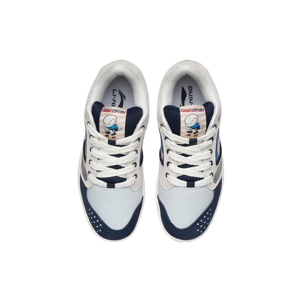 Li Ning CF Su The One Classic нескользящие износостойкие низкие кроссовки для скейтбординга мужские кроссовки белые синие AGCR349-2