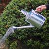5/7/10/15L Stainless Steel Flower Waterer Can Large Capacity Lightweight Metal Watering Pot with Long Spout Garden Flower Can
