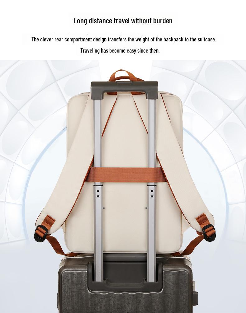 Women's Cross-Border Oxford Cloth Backpack, 15-Inch High-Capacity, Multi-Compartment Business Travel Laptop Bag