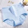 Breathable Sexy Panties Large Size Cotton Women Ladies Underwear Embossed Elastic Soft High Waist Briefs