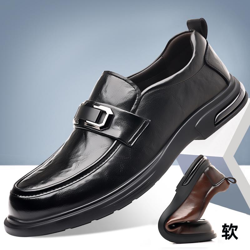 Модная кожаная обувь для мужчин, повседневная обувь из натуральной кожи, модная деловая обувь Оксфорды, дизайнерская рабочая обувь высокого качества