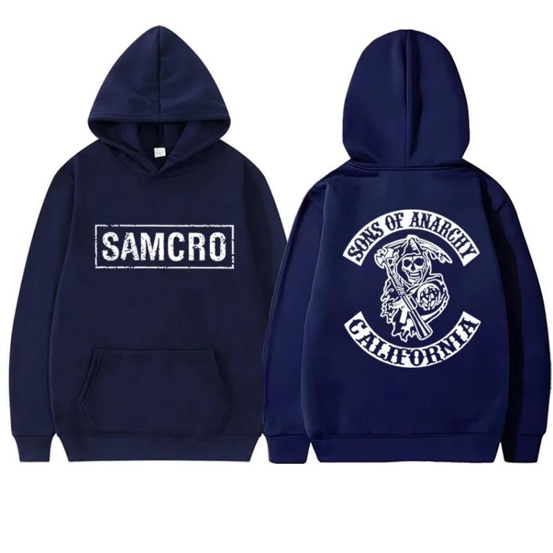 Anarchy Freedom Harajuku Punk Double sided Printed Hoodie for Men and Women Casual Hip Hop Street Wear Neutral Fleece Sweatshirt