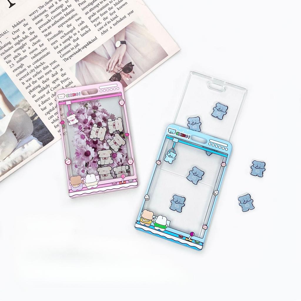 Милый креативный дизайн, забавный держатель для фотокарт Kpop, милый мультяшный держатель для студенческого удостоверения личности, чехол для семейного фотодержателя для друзей