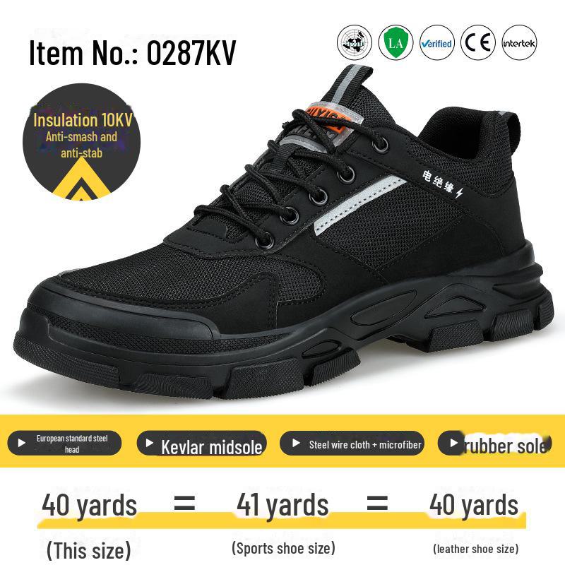 Мужская защитная обувь: Прочный, ударопрочный и антипрокольный, удобный, модный, идеально подходит для строительных площадок