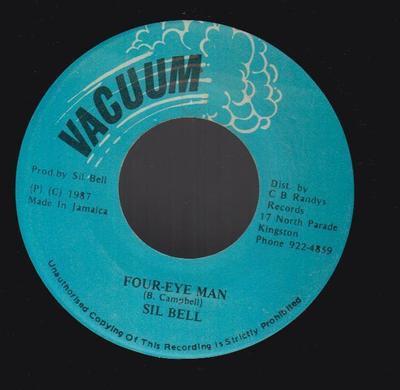 7inch Record SIL BELL Four Eye Man NONE Vacuum 1987 Jamaica Reggae Ska Dub Used