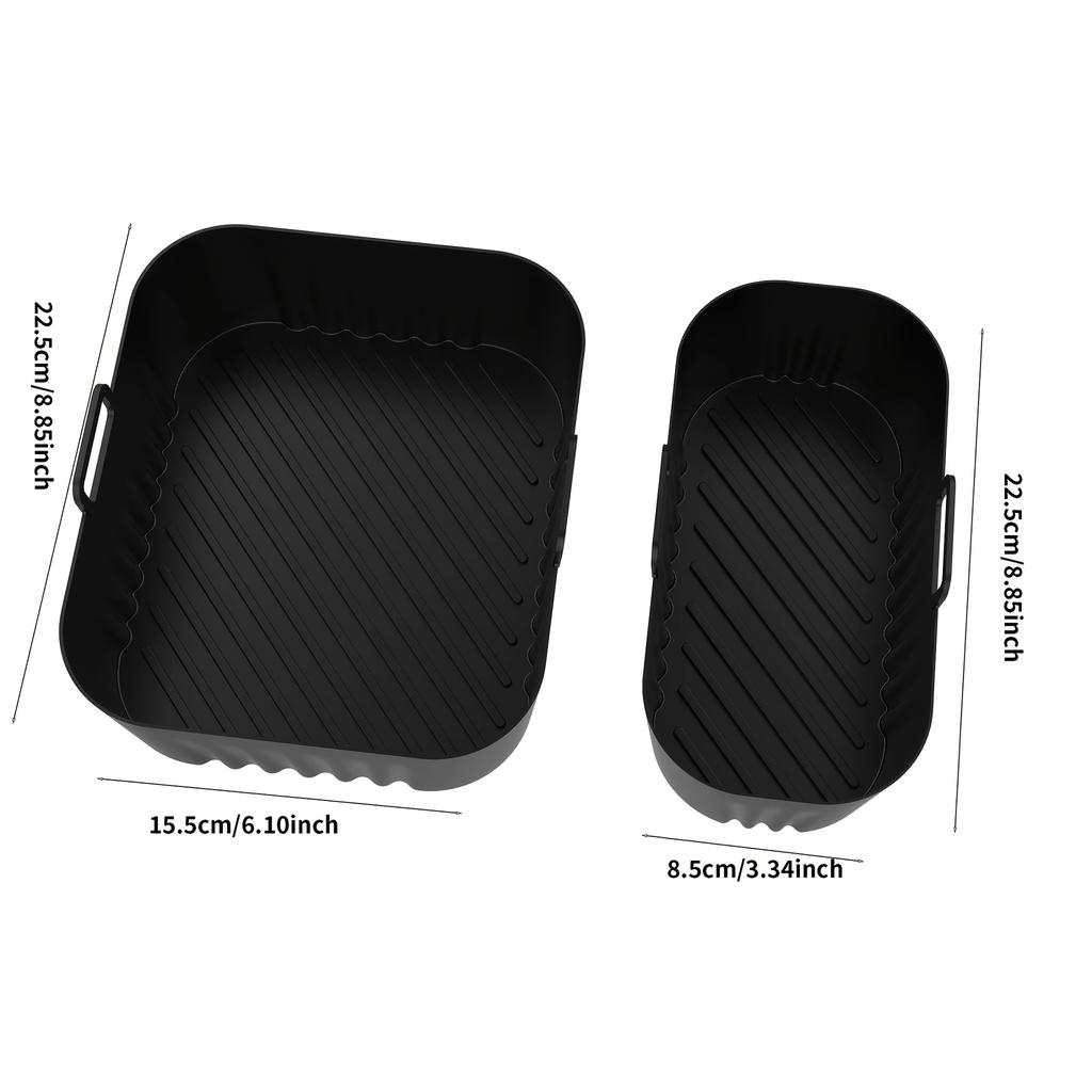 2pcs Silicone Baking Trays for Air Fryer Suitable for Philips-Na350-3000 Size Silicone Baking Tray Modelswith Non-Stick Surface