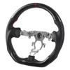 Steering Wheel for 2008-2020 Nissan 370Z, Carbon Fiber Steering Wheel D-Shaped Flat-Bottom, Leather Grip with Non-Slip Texture & Precise Stitching,