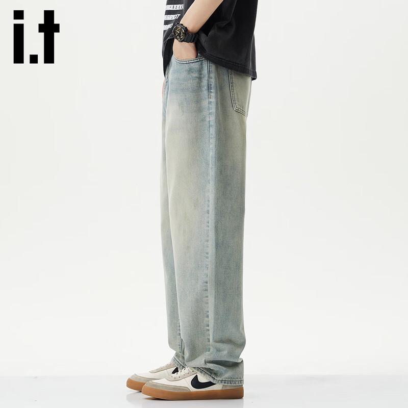 Izzue it Мужские джинсы из тенселя лиоцелла свободного прямого кроя