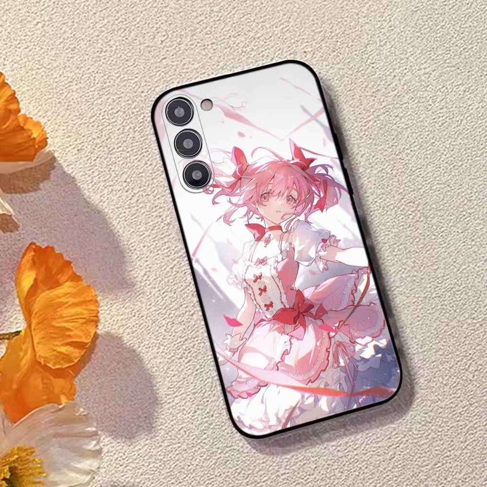 Чехол для телефона с персонажами аниме Канамэ Мадока, Акеми Хомура для Samsung Galaxy A73, A72, A71, A70, A53, A52, A51, Мягкий силиконовый черный чехол