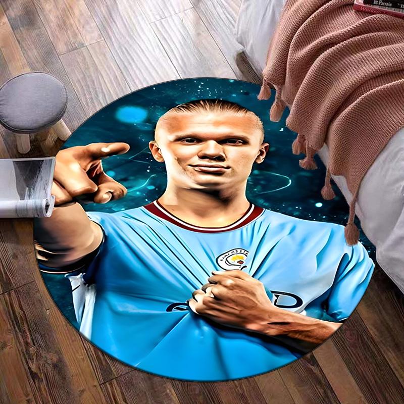 Haaland Round Rug for Livingroom,Bedroom, Palyroom, Chair Rug, Area rug, Circle Carpet, Large Size Fan Christmas gift